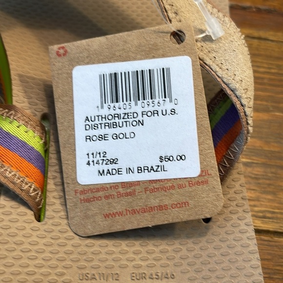 Havaianas | Urban Fusion II | Khaki Thong Flip Flops | Men’s 11/12 - Picture 6 of 6